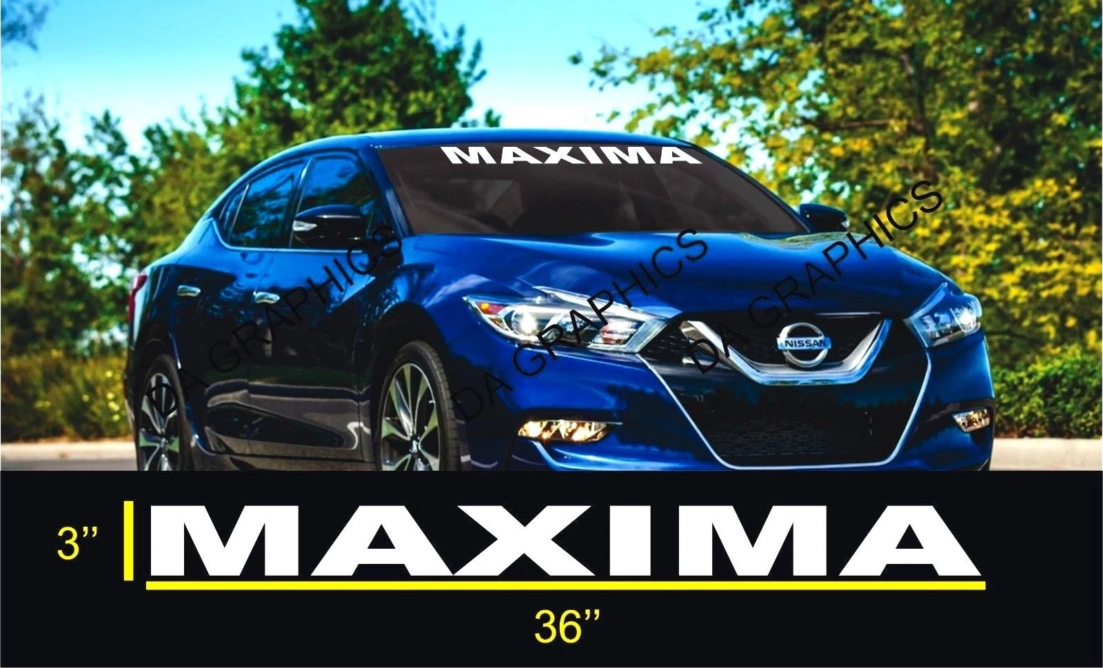 

Виниловая наклейка на лобовое стекло для NISSAN MAXIMA