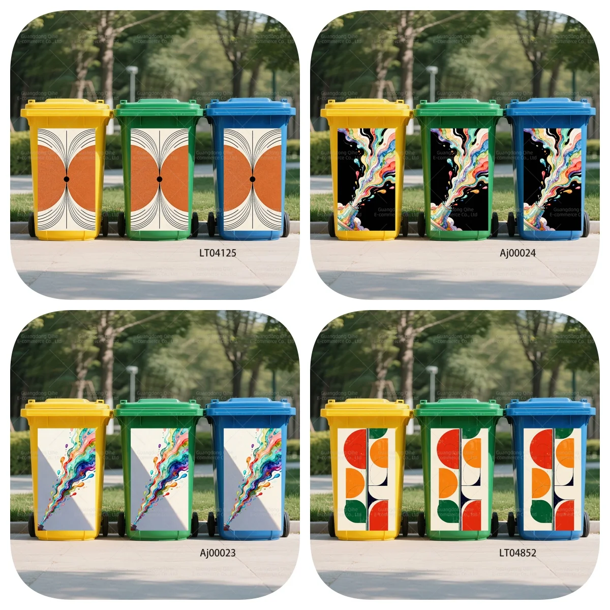 

Colorful Geometric Patterns Wall Decal outdoor trash sticker Art Mural Decals Home decoration new year decorations 2026