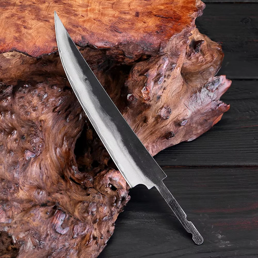 

Kitchen Utility Knife Blank Handmade Forged 3-layer Composite Steel 9CR18 Core Blank Blade Sharp Fruit Knife Making DIY Material