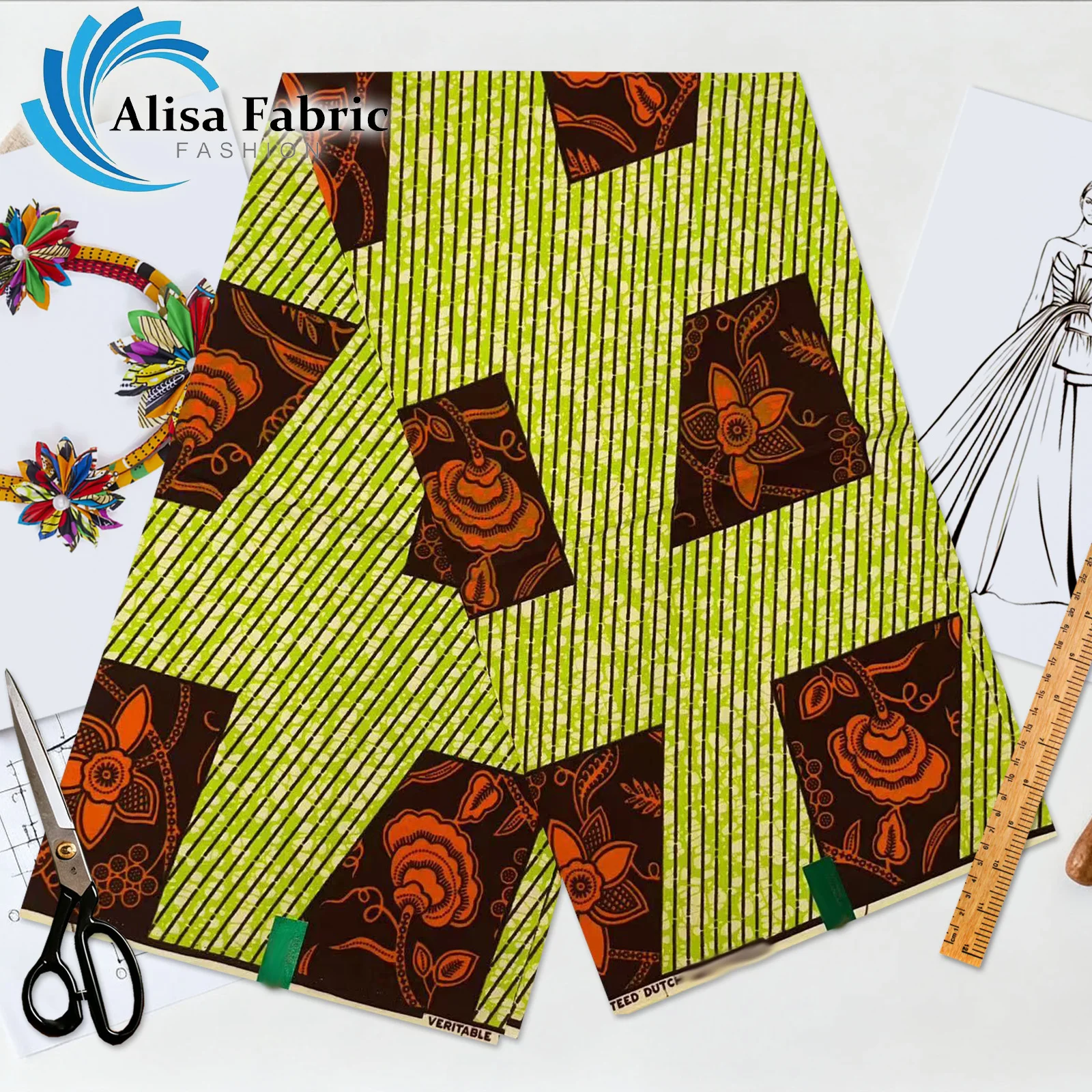 

2025 lastest african real wax fabrics wholesale high quality 100% cotton holland african fabric wax for fashion