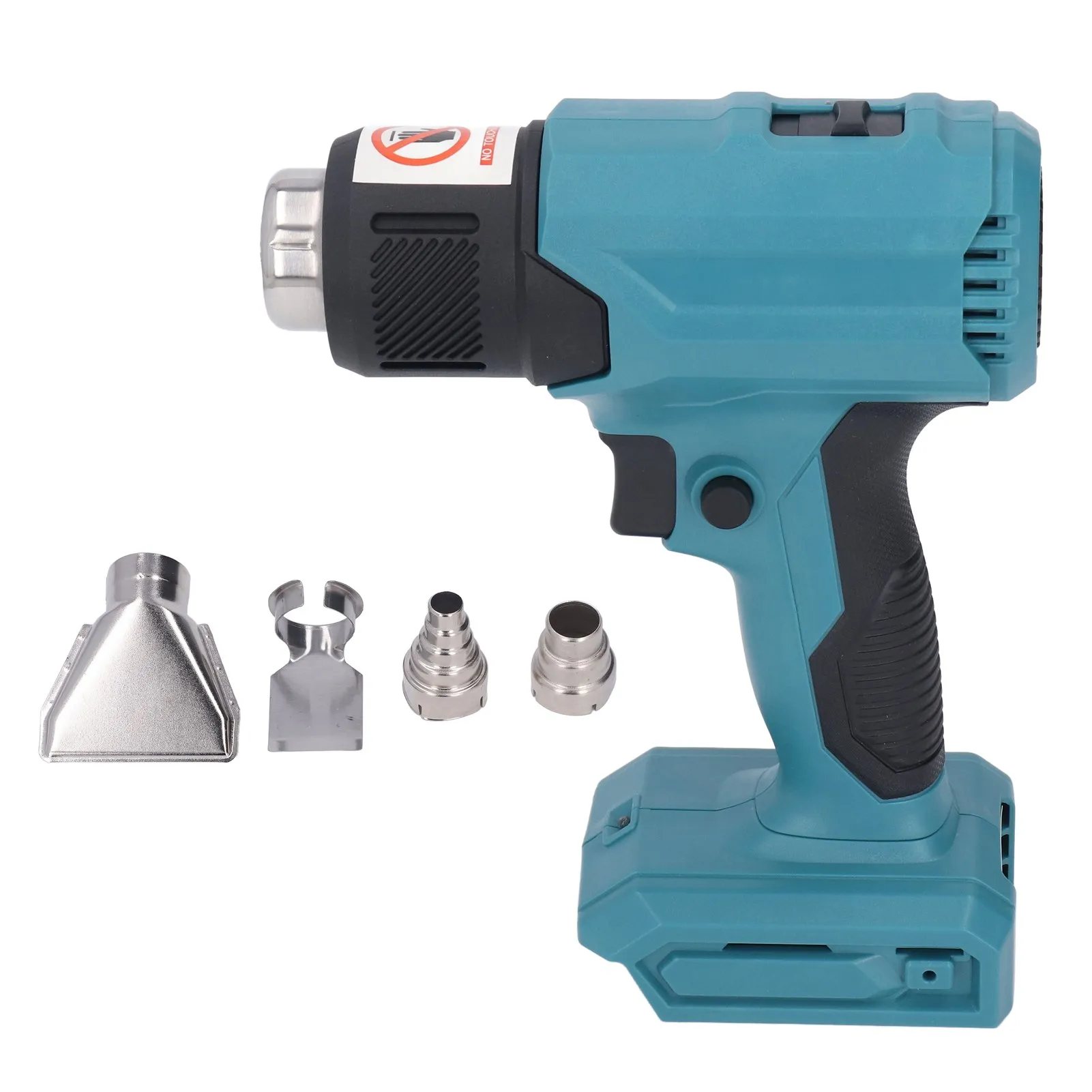 ZK40 Cordless Heat Gun Adjustable Temperature Portable Handheld Rechargeable Heating Machine with 4PCS Nozzle Blue