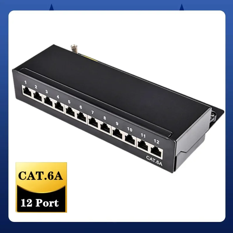 Cat6A 12-portowy panel krosowy w pełni ekranowany do montażu naściennego dla gniazd RJ45 Keystone Keystone do montażu na biurku Keystone Enclosure Box