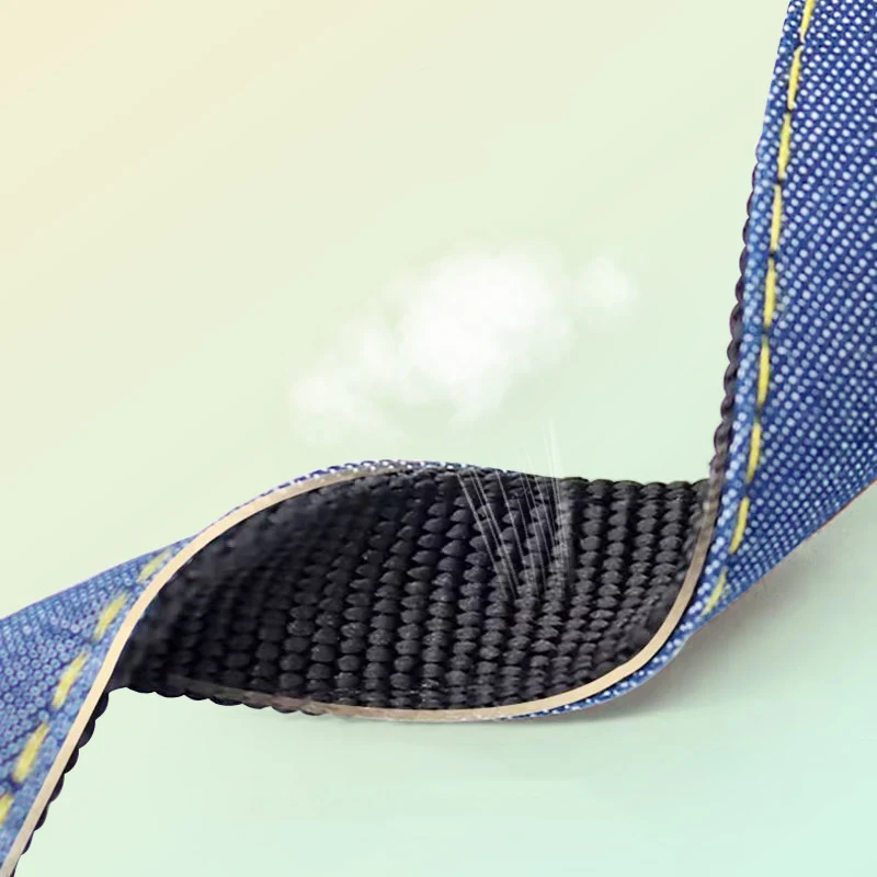 Durable Denim Dog Harness And Leash Vest Set For Pet Walking_voghion.com