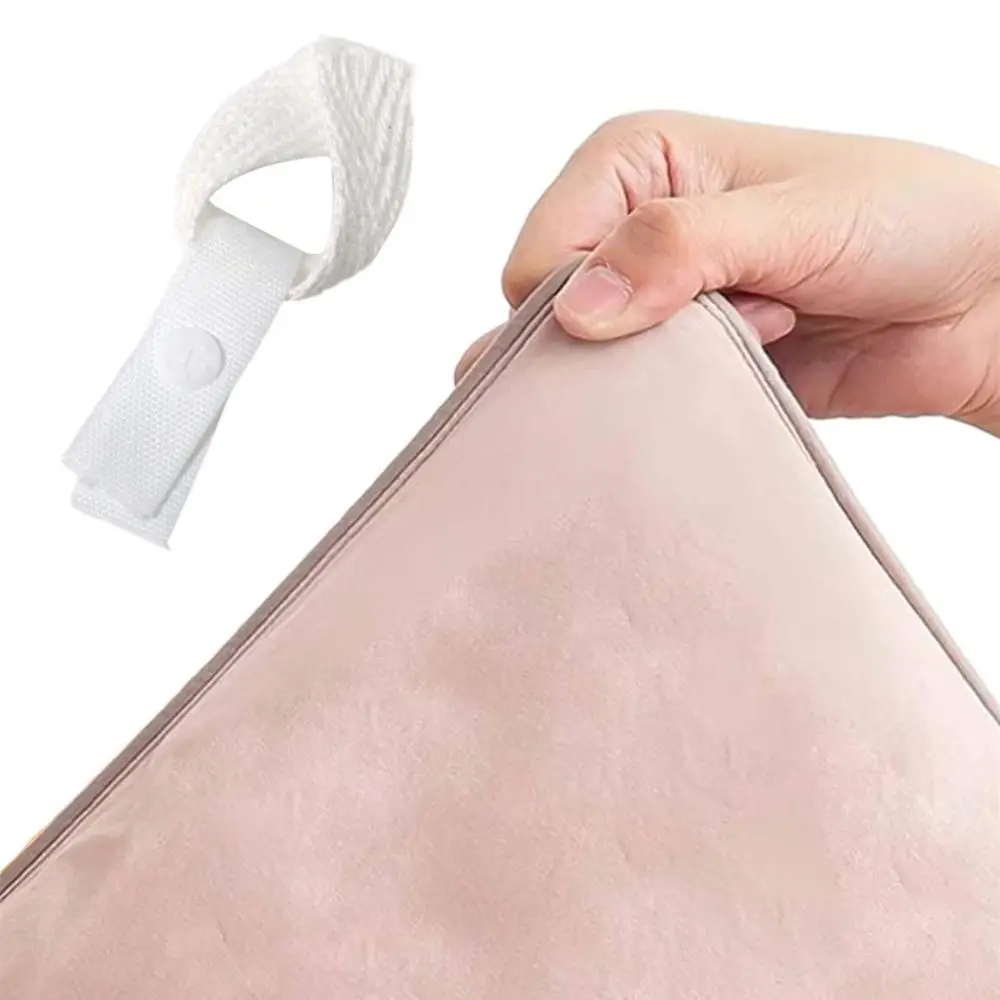 4/8/16PCS Four Corner Fixed Quilt Cover Ties Flat Rope Binding Secure Fit Duvet Snap Clips Mother Buckle Reusable