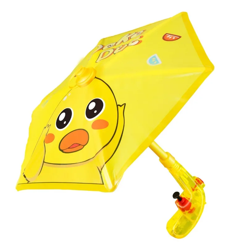 مسدس مائي بمظلة مع وظائف هجوم دفاع، لعبة معركة آمنة للأطفال في الهواء الطلق لحفلات الشاطئ وحفلات حمام السباحة الصيفية الكرتونية المائية #6