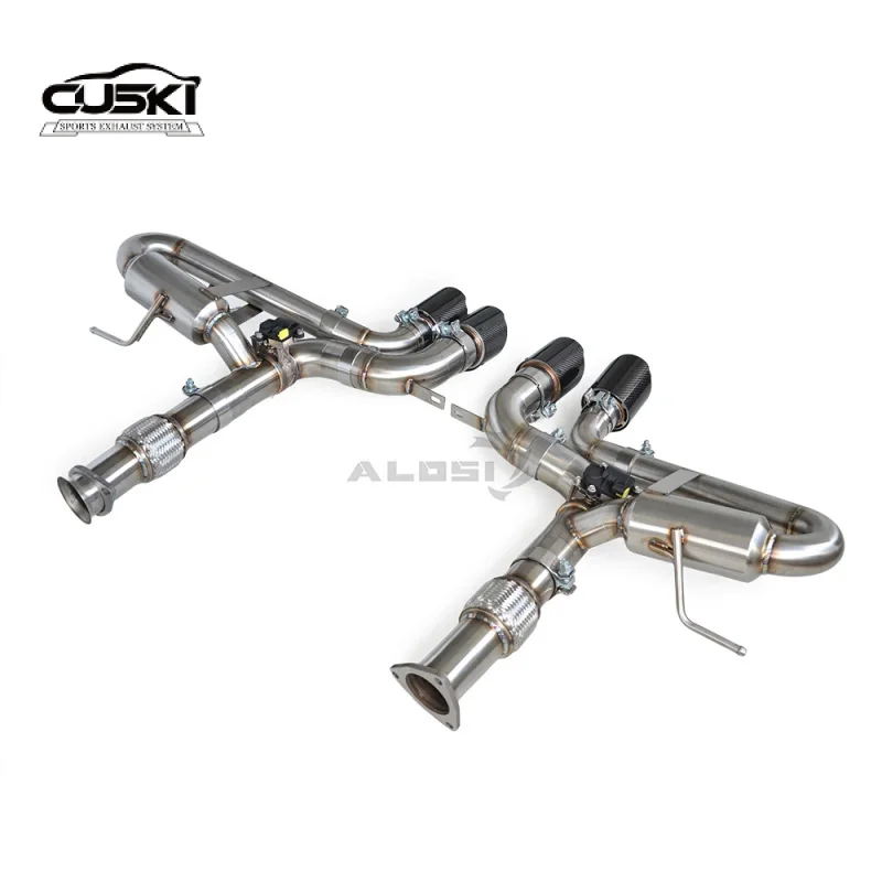 

Stainless Steel Exhaust Parts Exhaust Muffler for Chevrolet Corvette C8 Z06 2019-2023 with Valve-controlled Catback Exhaust Pipe