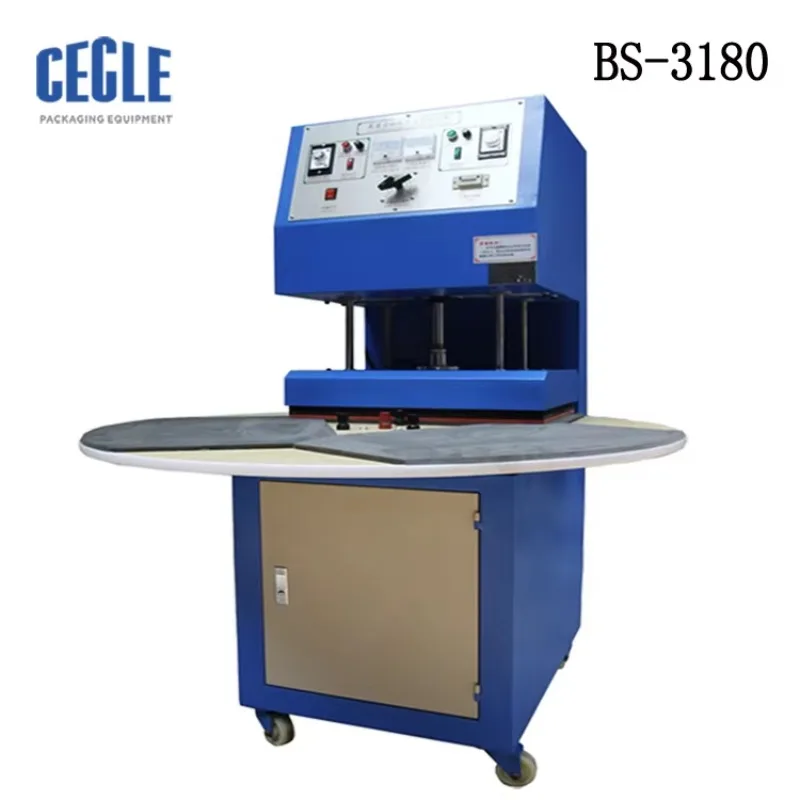 Toothbrush Micro Sd Card Blister Packing Machine With Rotating Table PVC With Paper Card Blister Sealing Machine