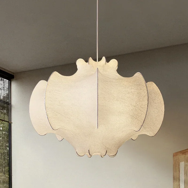 

Nordic Creative Silk Hanging Chandelier Light Fixture Wabi-Sabi Pendant Lamp for Living Room Dining Room Bedroom Home Decor
