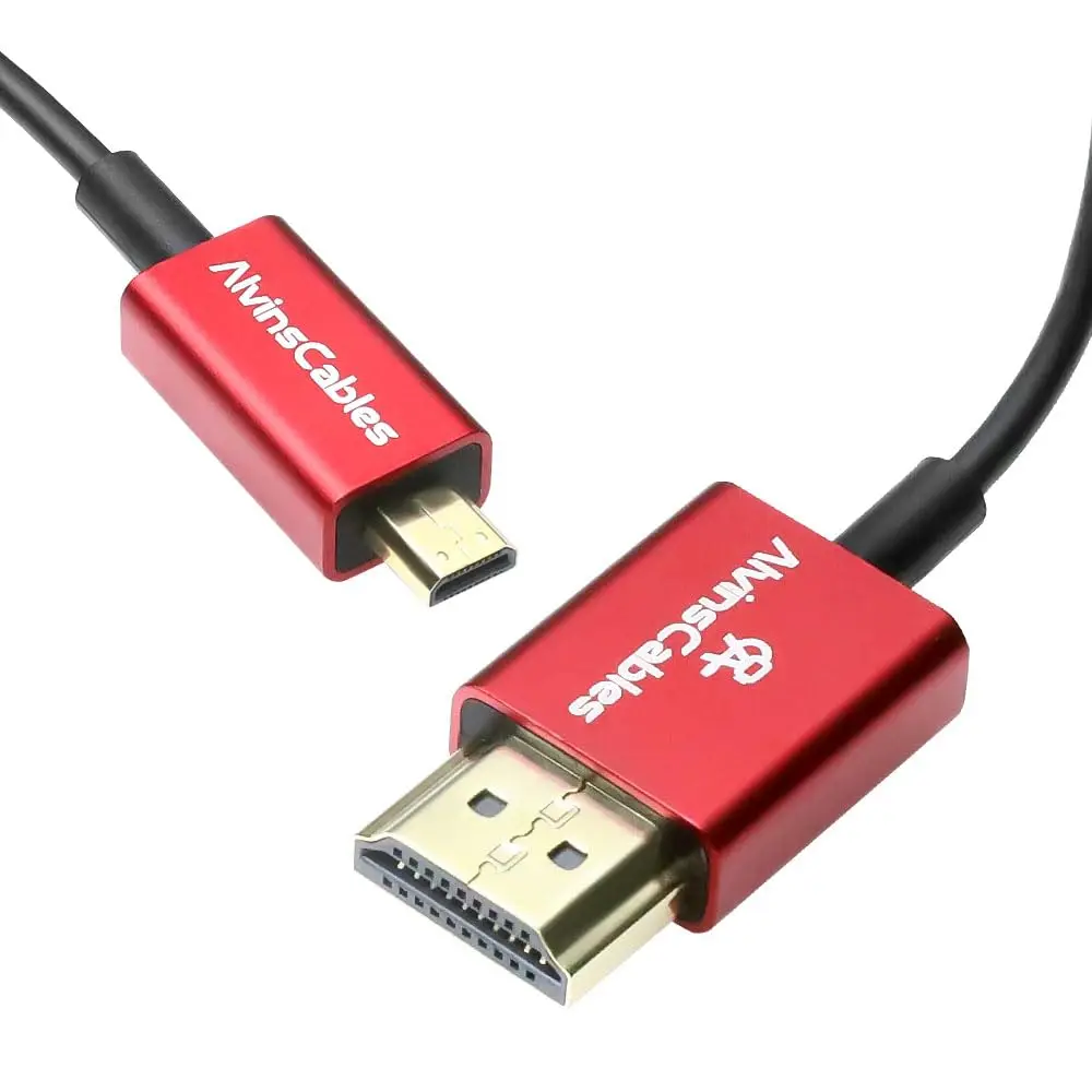 

Alvin's Cables Ультратонкий спиральный кабель Micro HDMI-HDMI 8K 2.1 для Atomos Ninja V, высокоскоростной кабель HDMI 8K при 60 Гц 4K при 120 Гц