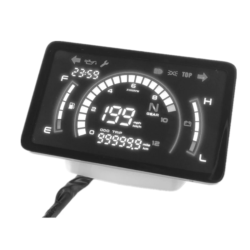 

1 Pcs Motorcycle Full Screen Digital Instrument Motorbike Speedometer Tachometer Odometer NEW