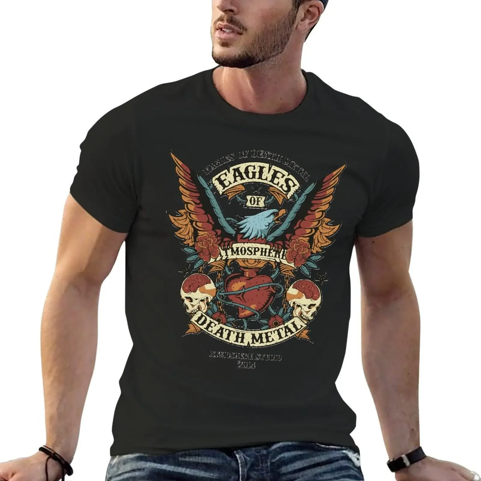 New eagles of, best death metal T-Shirt summer tops essential t shirt man t shirt tees clothes for men