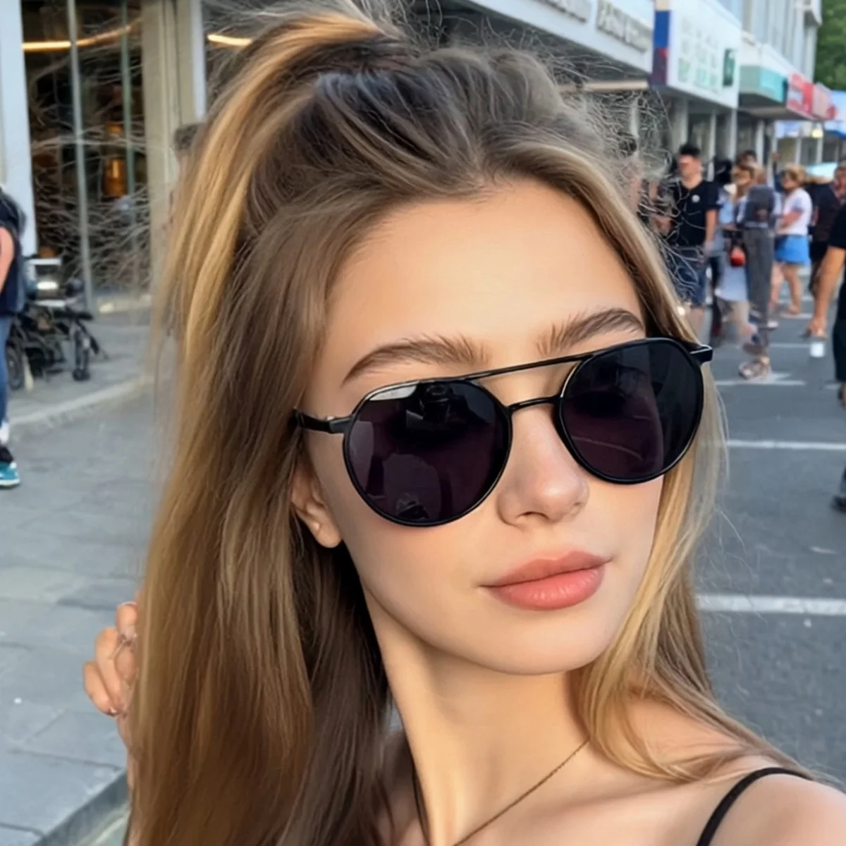 1 Stück Damen-Sonnenbrille im europäischen und amerikanischen Retro-Stil, modisch, vielseitig, für den Sommer, Sonnenschutz und UV-Schutz, leicht