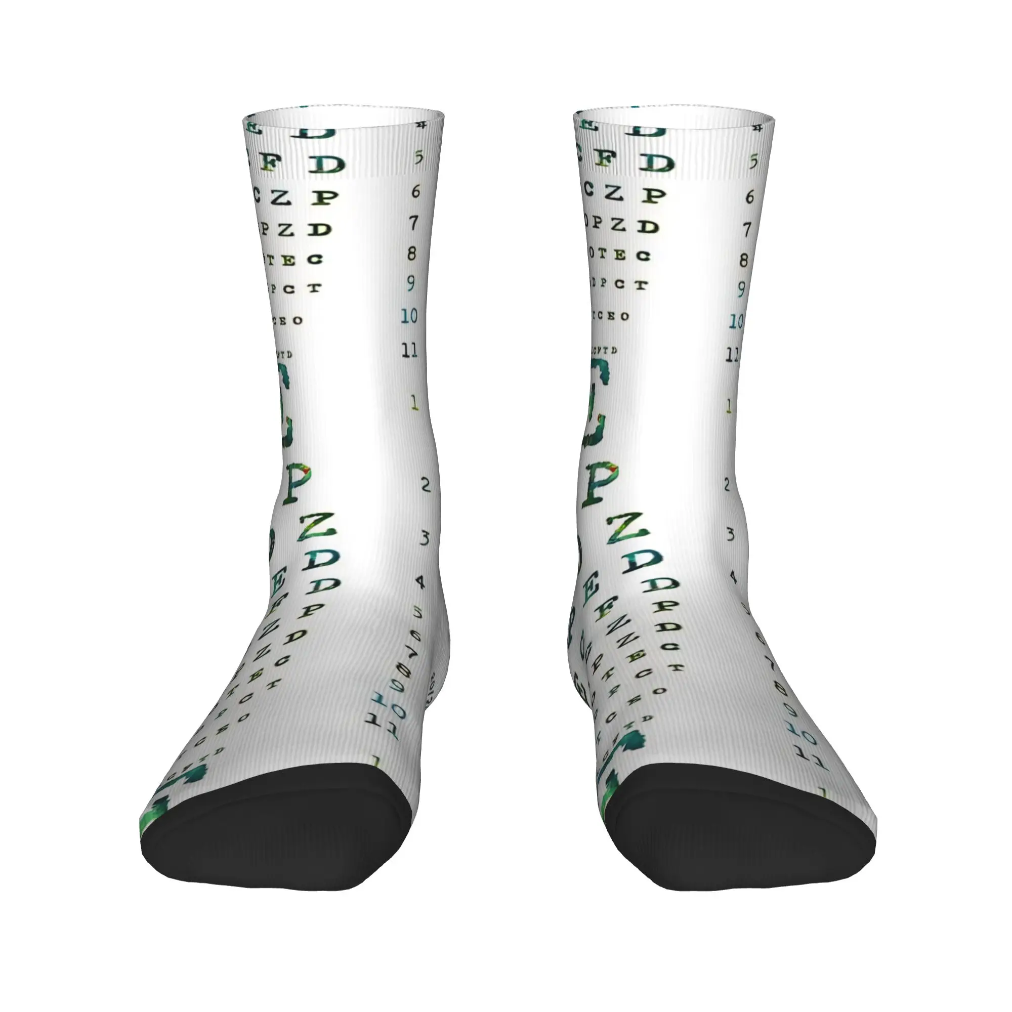 Old Typewriter Eye Chart Diagram Optotype Visual Acuity Stockings  Graphic Kawaii Socks Winter Anti Skid Socks Men Socks