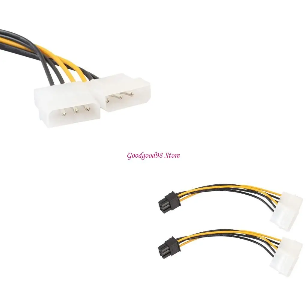 

4pin To 6pin Graphics Card Power Adapter Dual 4p To 6p Graphics Card Splitter