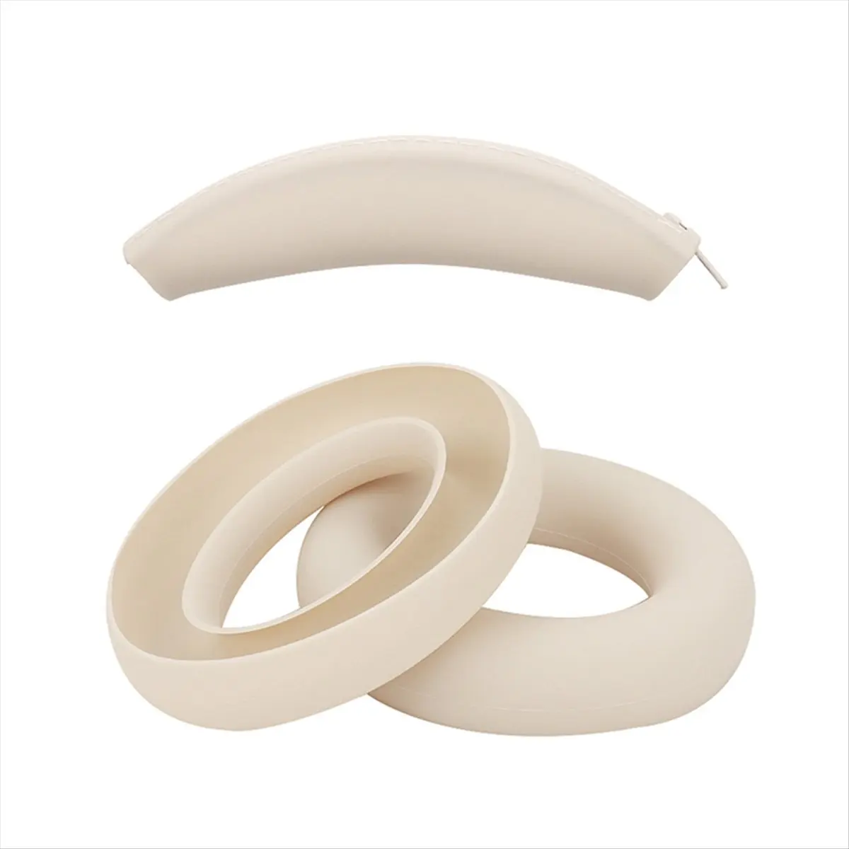 ABGN Ear Pads for Space Q45/Life Q30 Q35 Headphone Silicone Protective Case Earmuff Headband Repair Parts C