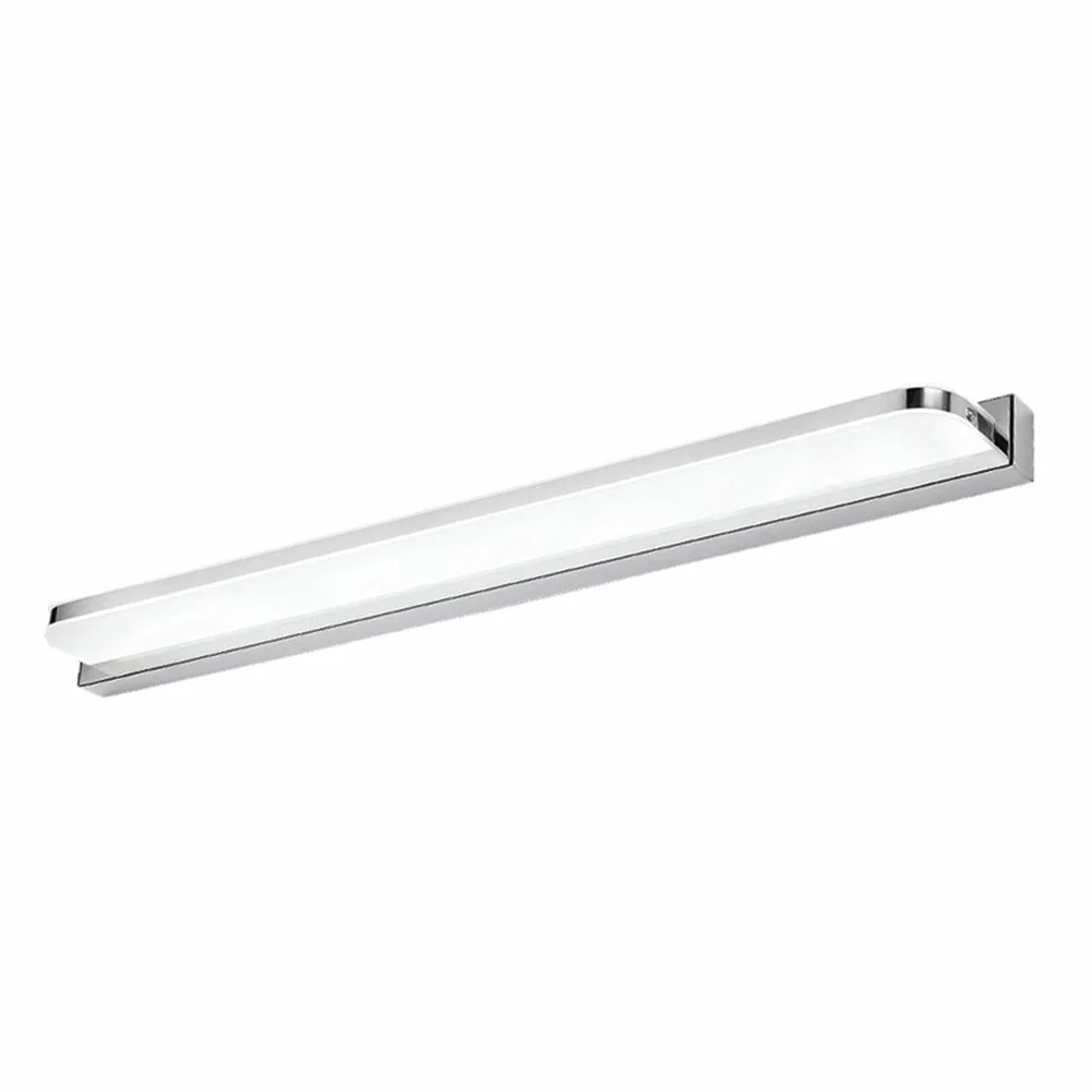 Luz frontal de espejo Led, lámpara acrílica plateada blanca cálida de 42Cm y 7W para baño, dormitorio, armario de maquillaje, montaje en pared, Pc de acero inoxidable