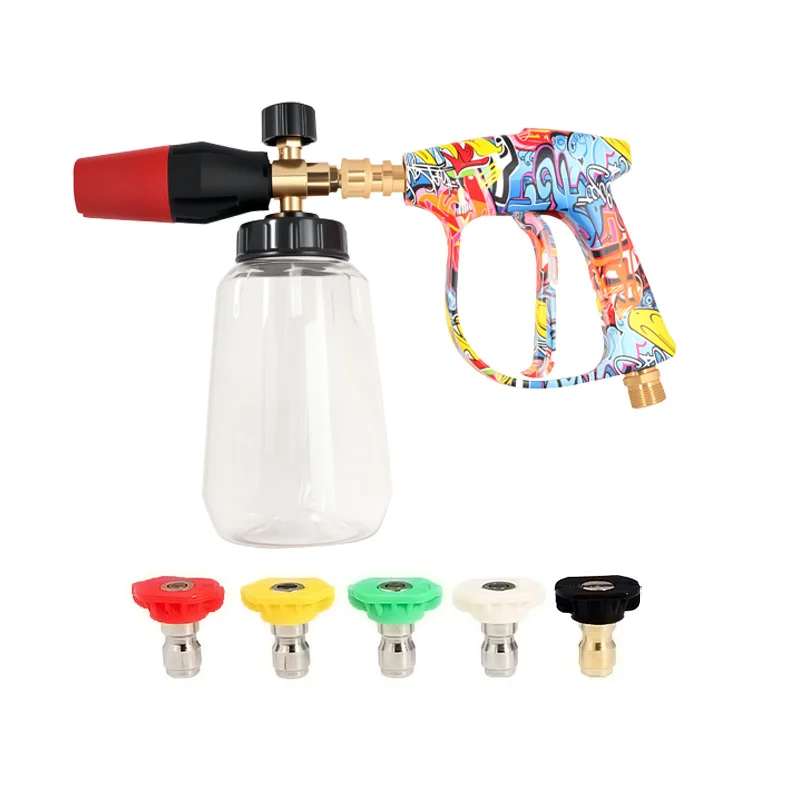 

Extreme Foam Cannon Kit 5 Multifunctional Nozzle Head 1/4 Quick Connector Quick Release Plastic Cleaning Gun Cleaning