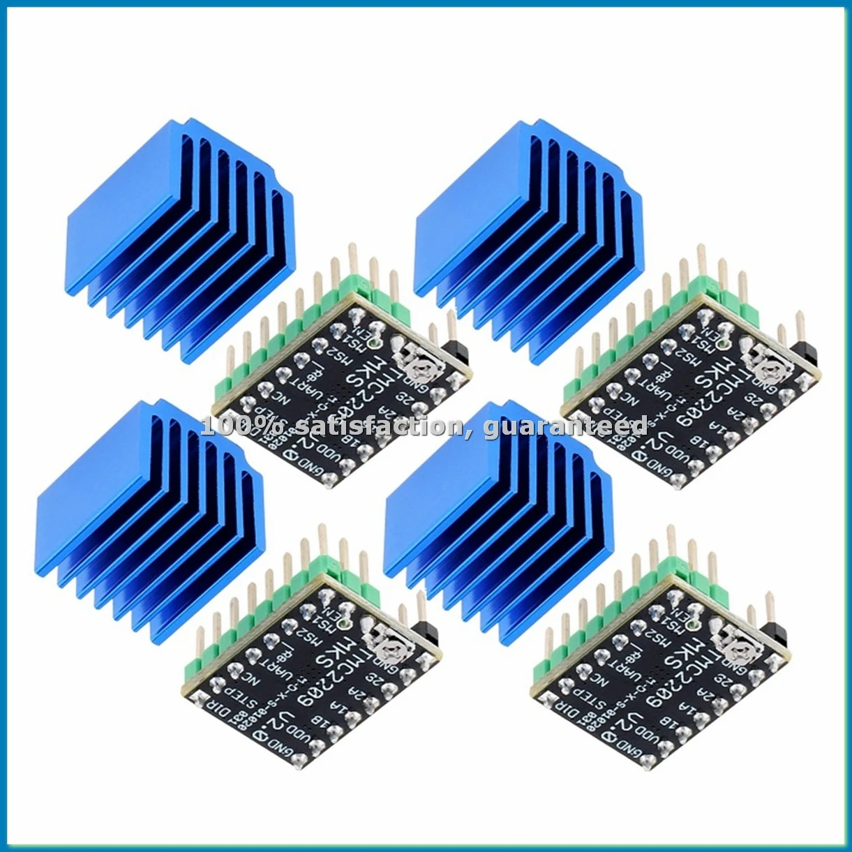 

Комплект из 4 драйверов шаговых двигателей TMC2209 V2.0 для платы управления 3D-принтера 3 V3, замена A4988, поддержка UART-FABY