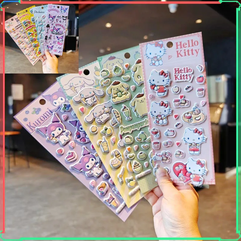 

1/8pcs Kawaii Kt Kuromi 3d Crystal Stickers Cute Diy Phone Case Decoration Student Account Stationery Stickers Gift Hot Selling