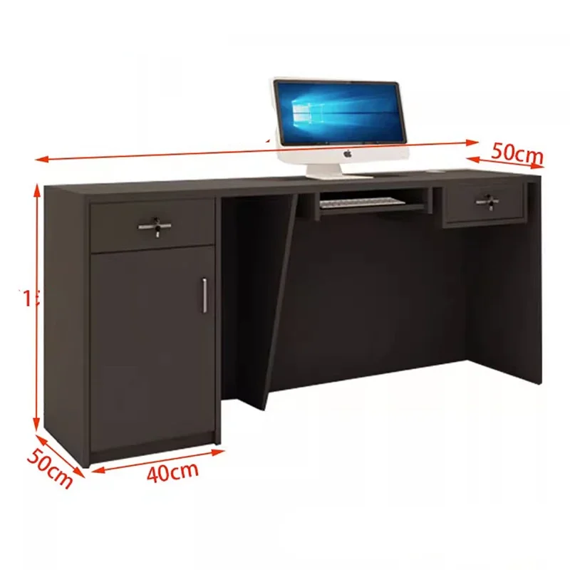 Black Minimalist Reception Desks Modern Nordic Counter Office Reception Desks Small Luxury Mostrador Commercial Furniture