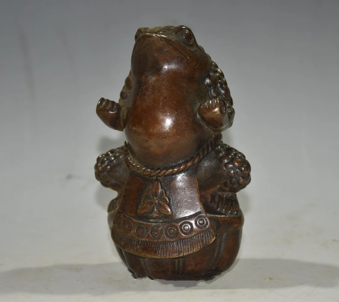 Collection Pure Copper Golden Frog Statue Home Decoration Creative handicraft