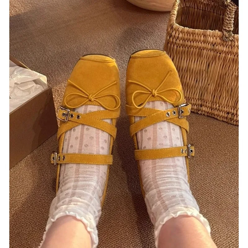 Internal elevation 6CM Women Mary Jane Shoes Fashion Butterfly-knot Single Shoes Ladies Casual Street Style Dress Red Pumps