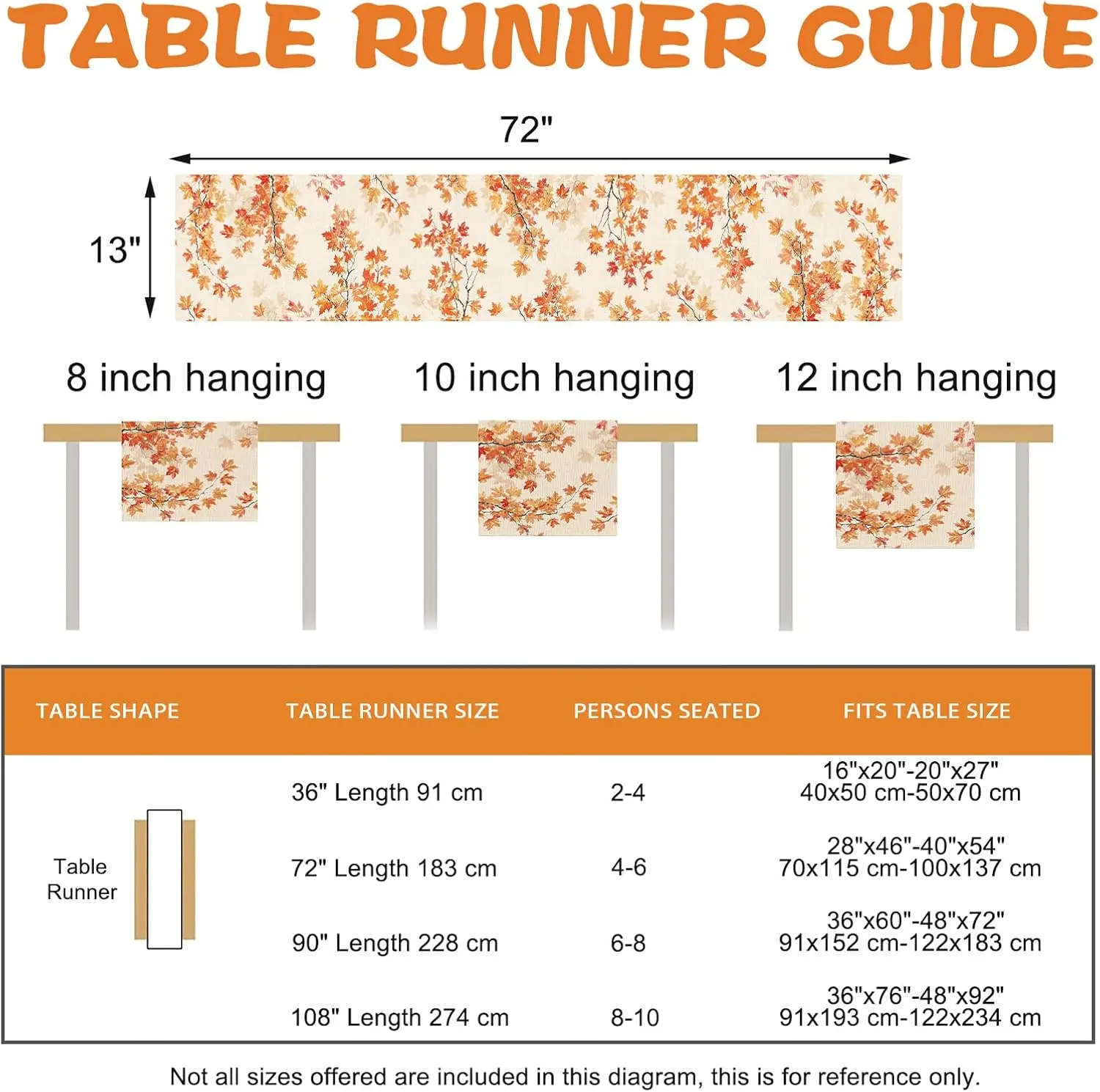 فروع حصاد الخريف أوراق القيقب الكتان الجدول عداء ديكور الحفلات مزرعة المطبخ طاولة طعام عداء زينة عيد الشكر #6