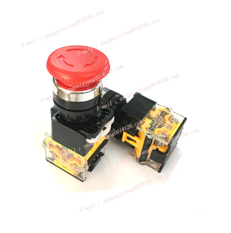 Milling Machine Grinder Lathe Emergency Stop Button Rotary Switch Suitable For Panel Aperture 22mm
