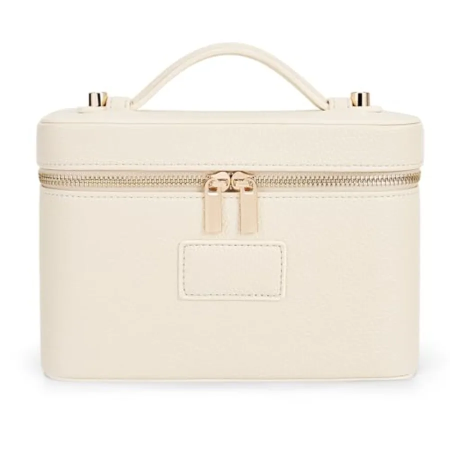 

Makeup Bag Vanity Case for Women Leather Cosmetic Bag Travel Toiletry Bags Portable Makeup Organizer Case