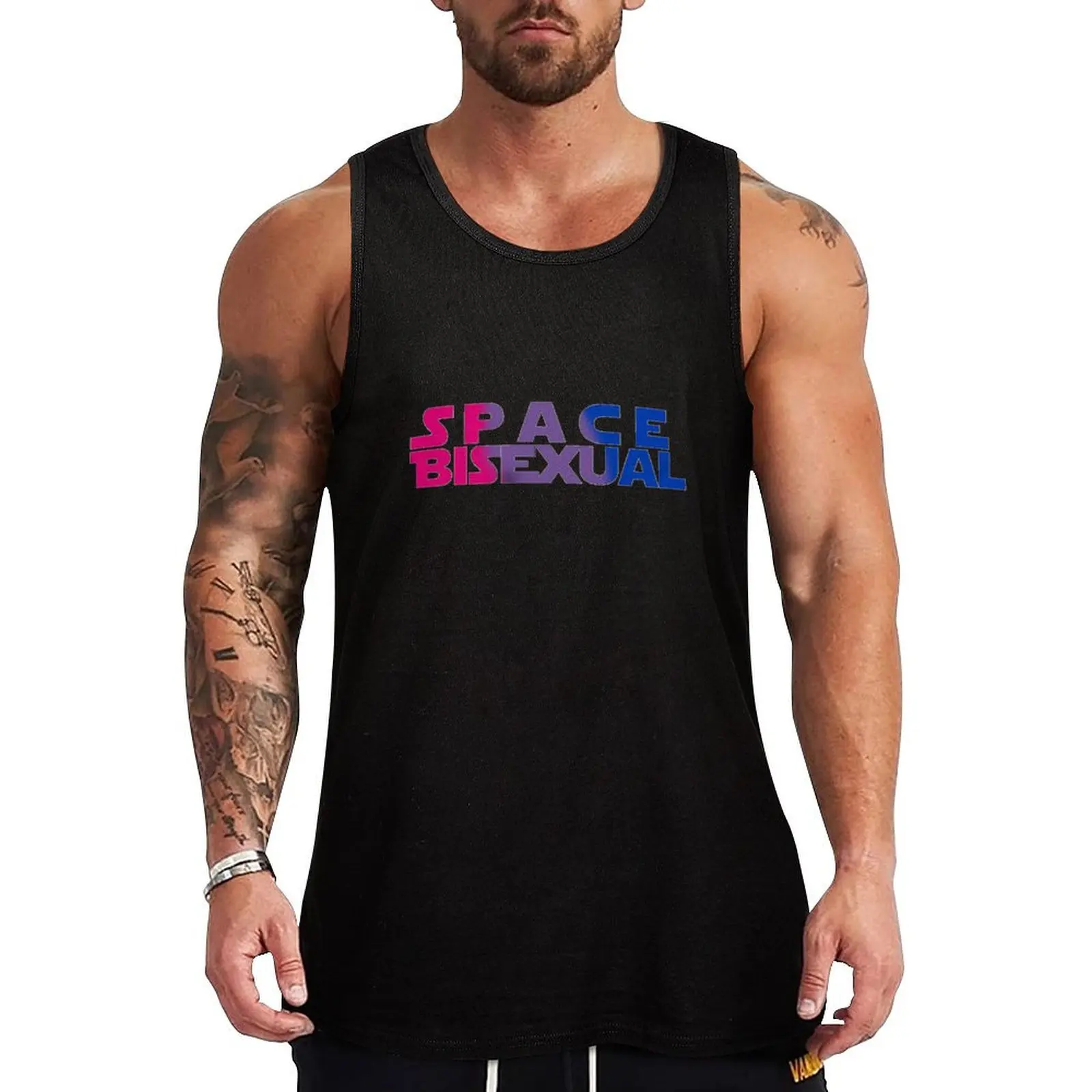 Space Bisexual Tank Top Solid Color Basic Tank Top Regular Fit Casual Wear