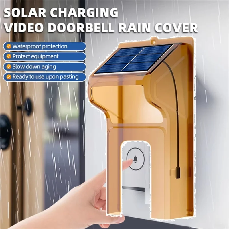 ABKO-Smart Home Security Solar Rain Cover Waterproof Wifi Door Bell Camera Color Intercom Video Doorbell Cover