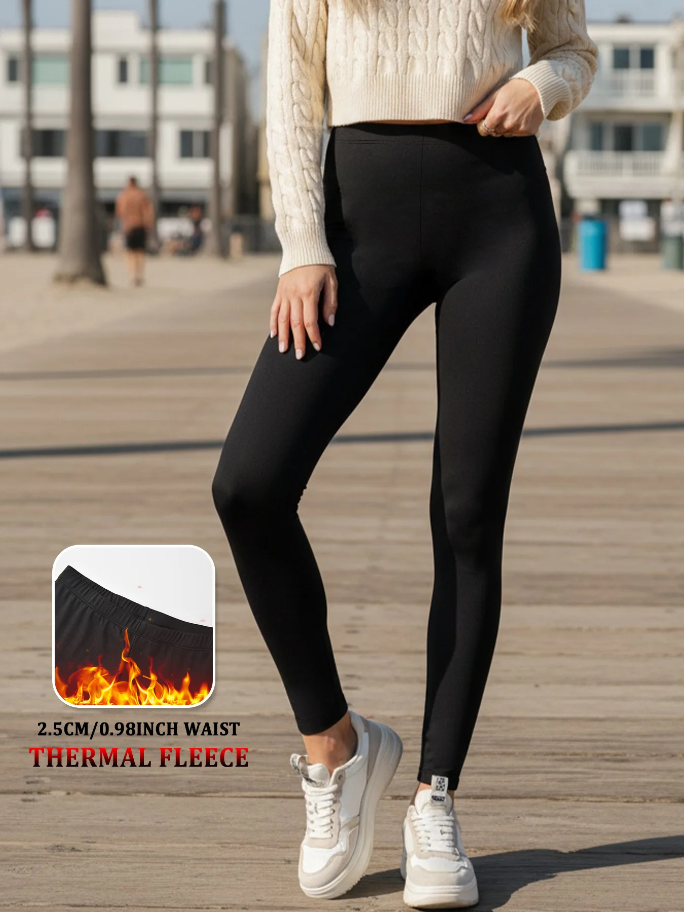 

Women's winter leggings with thermal fleece interior.perfect for running, yoga and keeping comfortable during cold workouts