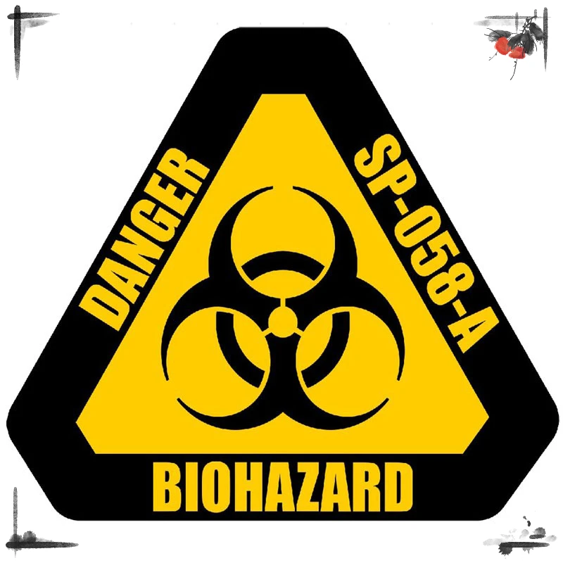 Car Sticker Decal Accessories DANGER BIOHAZARD Sign Warning Mark Personality Automobile Motorcycle Parts PVC,12cm*10cm