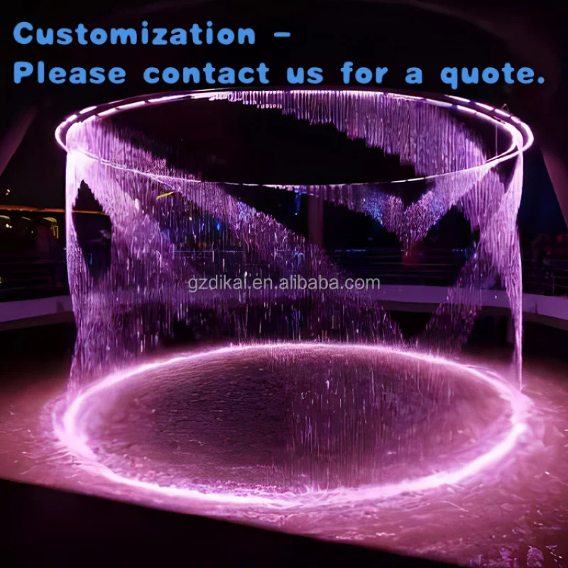 custom.New Design Graphic Curtain Digital Waterfall Outdoor Fountain Decorative Fountains with Lighting Fountain