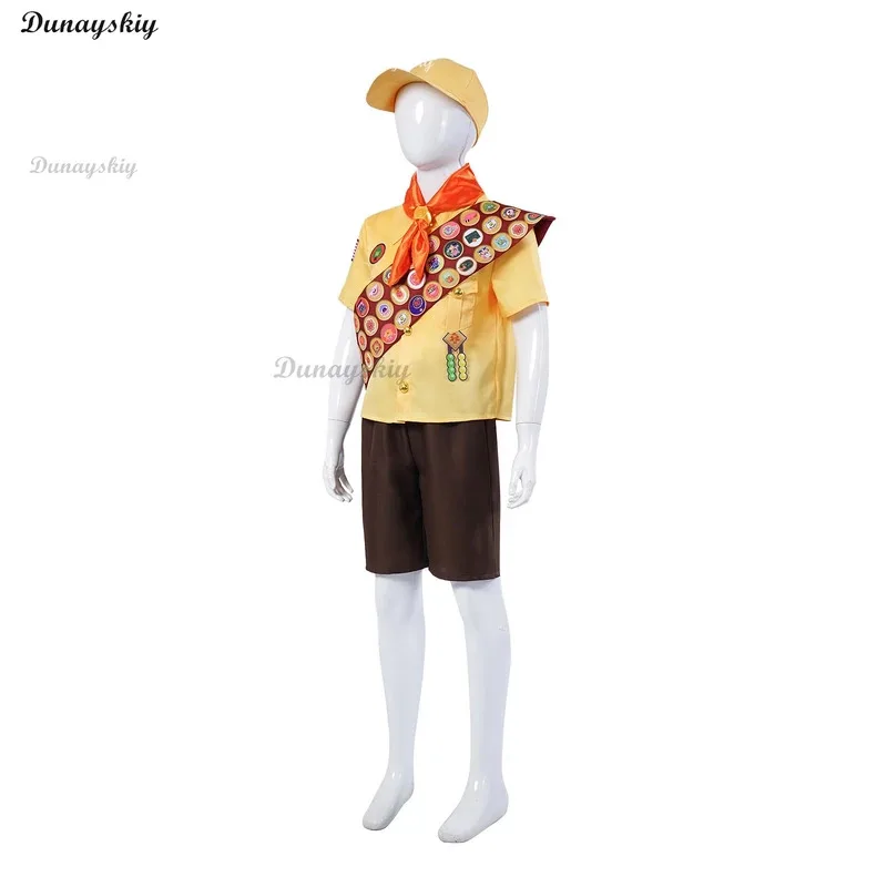 DY20Russell القبعات تأثيري أنيمي فيلم حتى البرية اكسبلورر زي الأطفال الكبار الأسرة موحدة ملحق لعب الأدوار بدلة الحفلات