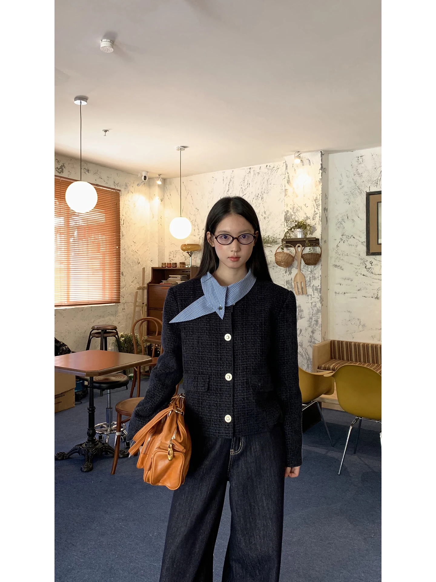 G Sle Small Fraance Sle Jaet da donna Sistema coreano Unico Super bello Top da donna Autunno 2025 Nuovo arrivo