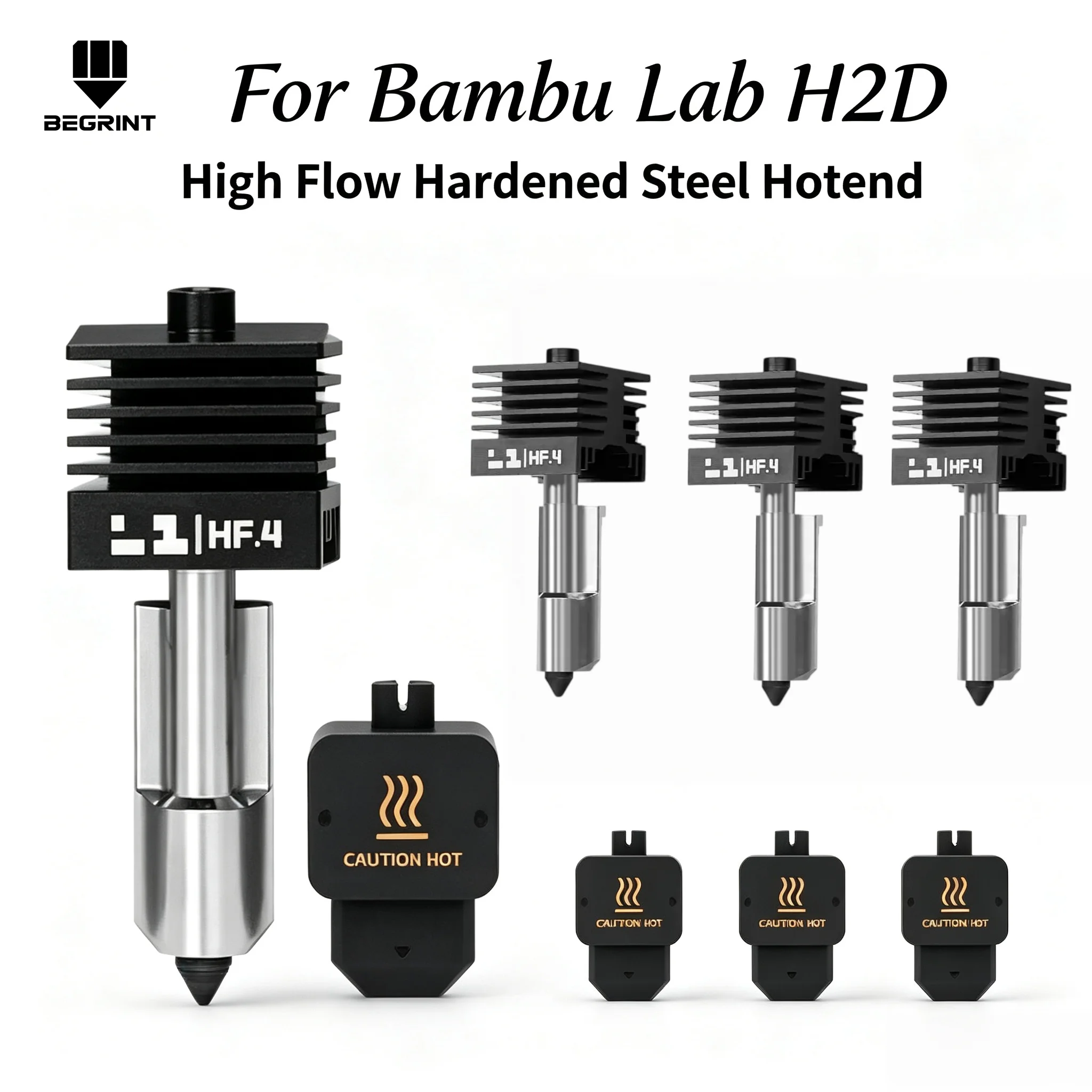 High Flow For Bambu Lab H2D Hotend 0.4 0.6 0.8MM High Quality Fast Printing Upgrade Quick Swap H2d Nozzle Assembly For Bambulab