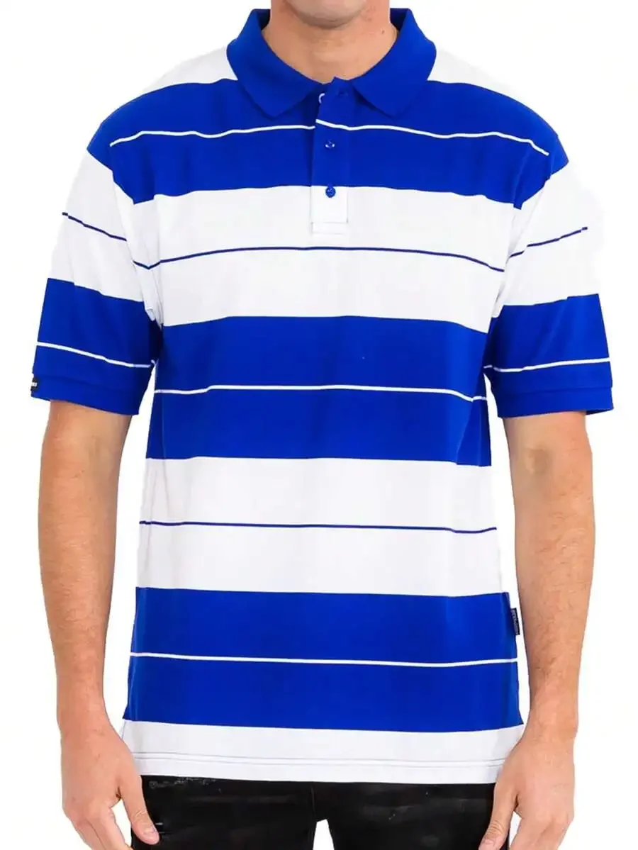 

Mens Striped Shirt Collared Button Up Cotton Polyester