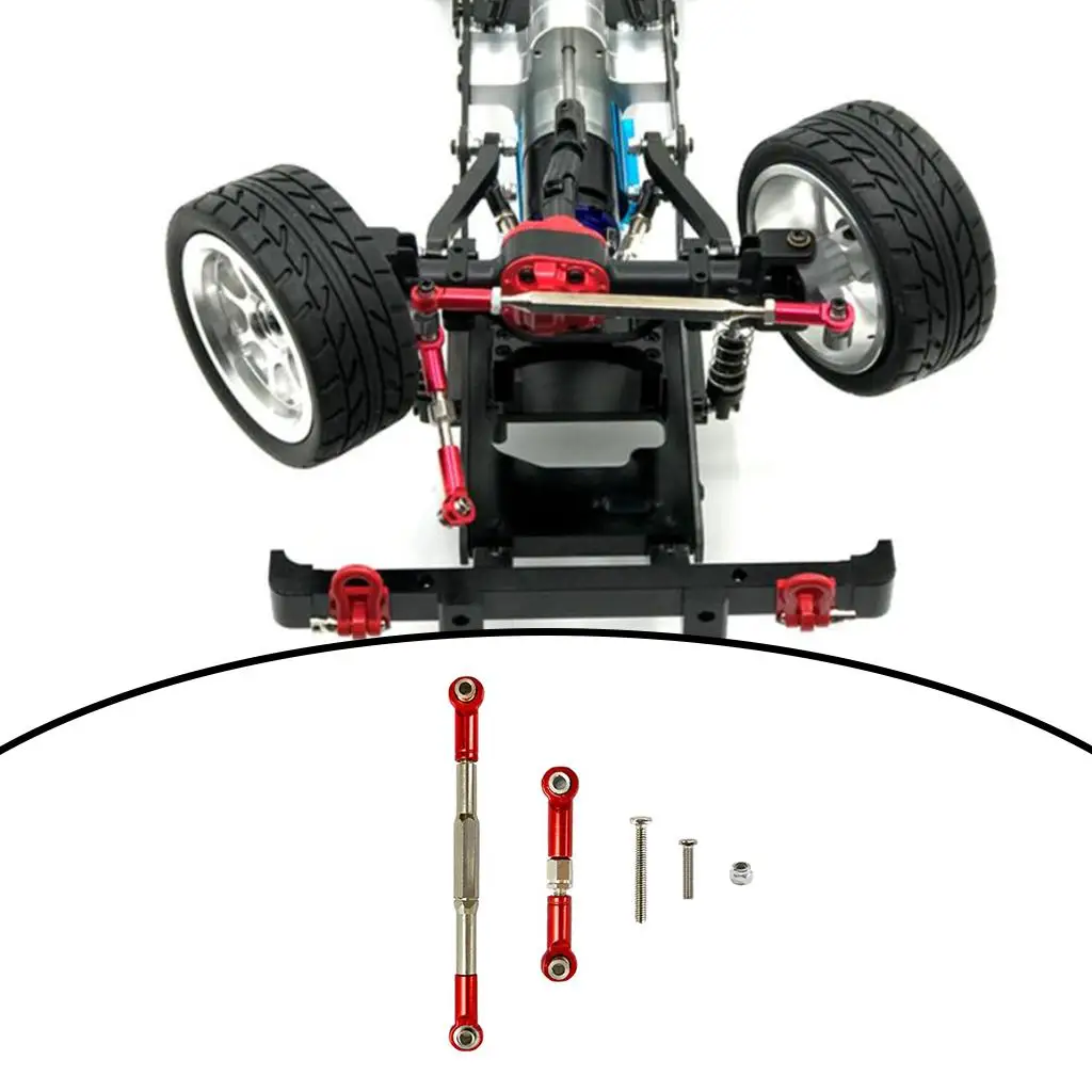 4xSteering Pull Rod 1/16 Scale Servo for WPL Truck Modification Set Accessory Red