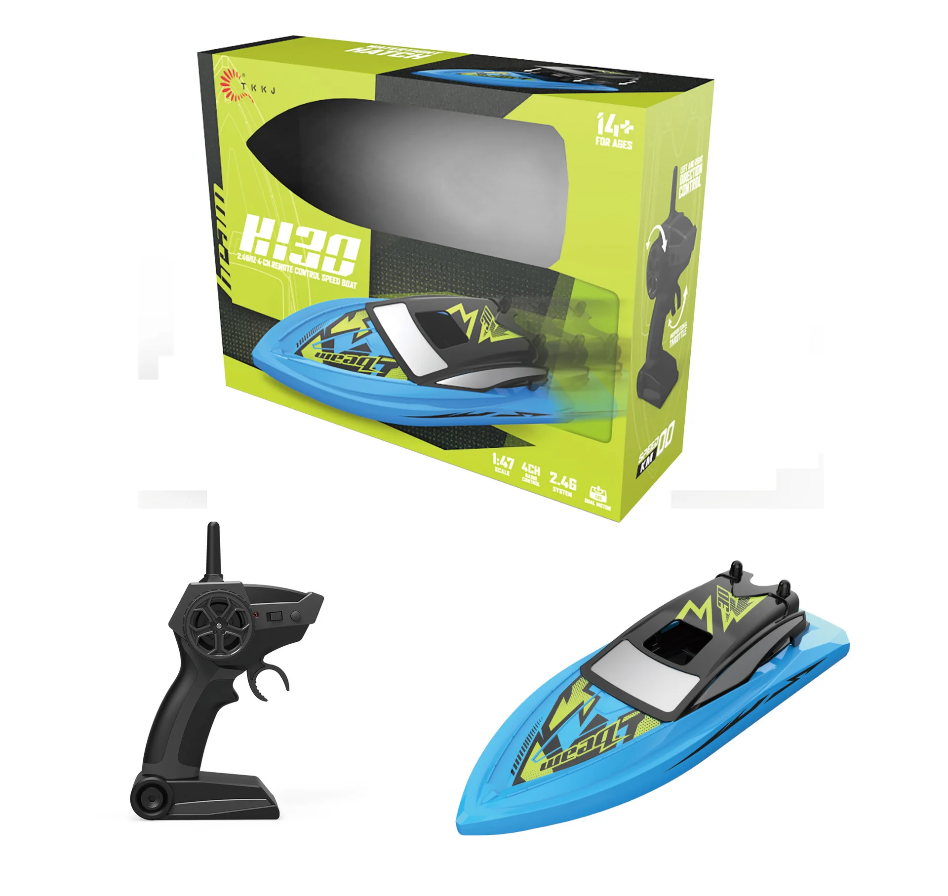 H116 2.4 جيجا هرتز قارب سباق للتحكم عن بعد مقاوم للماء عالي السرعة قابل لإعادة الشحن لعبة مائية هدية #3