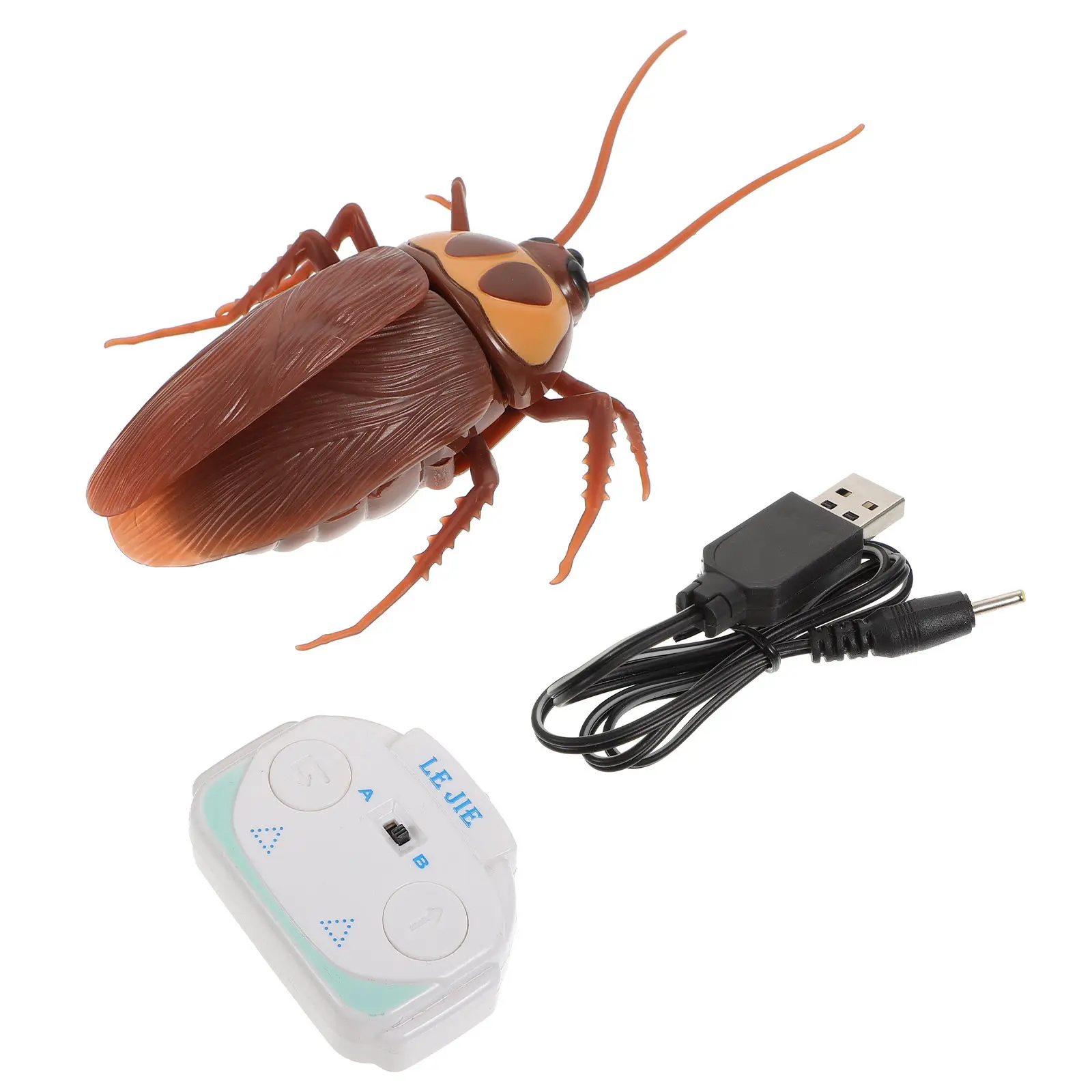 

1Set Electric Remote Controlled Simulation Cockroach Realistic Texture Flexible Wheels Creepy Animal Decoration Haunted House