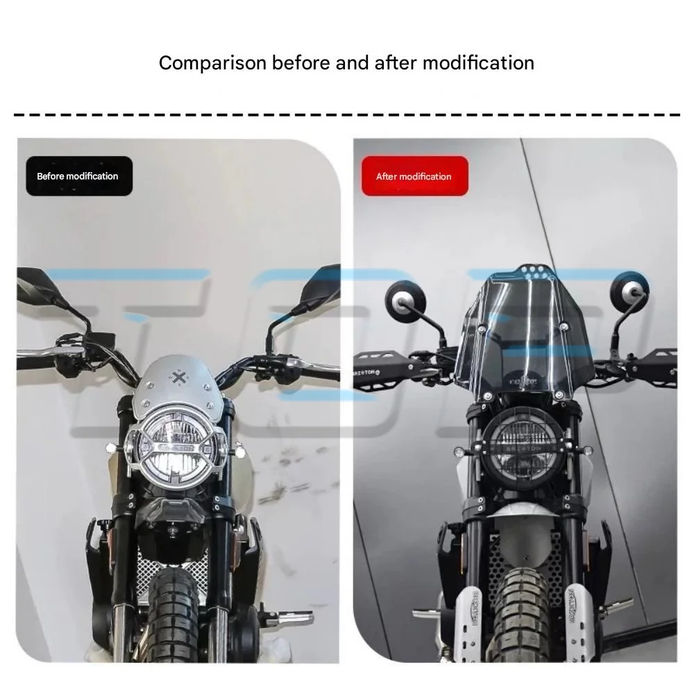 Transparent and smoky gray with BRIXTON CROSSFIRE 500 HD large windshield 500 GK 500GK GK500 500gk gk500 gk 500 500 gk GK 500
