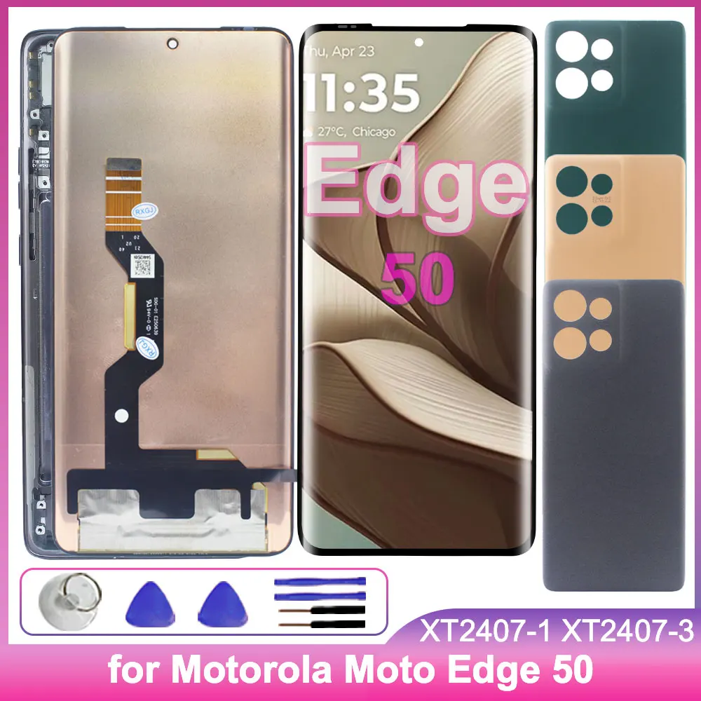 Tested LCD for Motorola Moto Edge 50 XT2407 Display Touch Screen Digitizer Assembly for Moto Edge 50 Screen repair tools