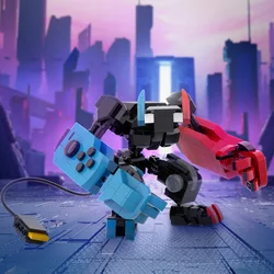 Game Console Transforming Mech Creative Building Block Toy Set, Children's Desktop Bricks