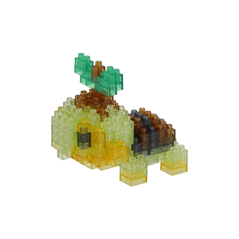 Nanoblock Pokemon Turtwig Edición Brillante, Micro Bloques de Construcción, Figura de Pokemon Tortuga de Hierba, Rompecabezas 3D, Regalo Coleccionable Kawaii