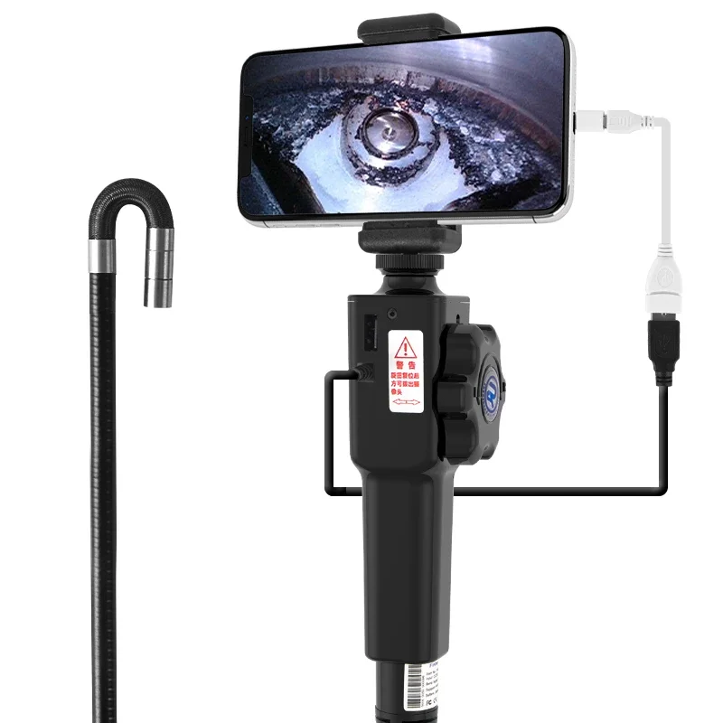 Handheld 180 Degree Rotation 8.5mm Inspection Camera 2-ways Articulating Flexible Endoscope