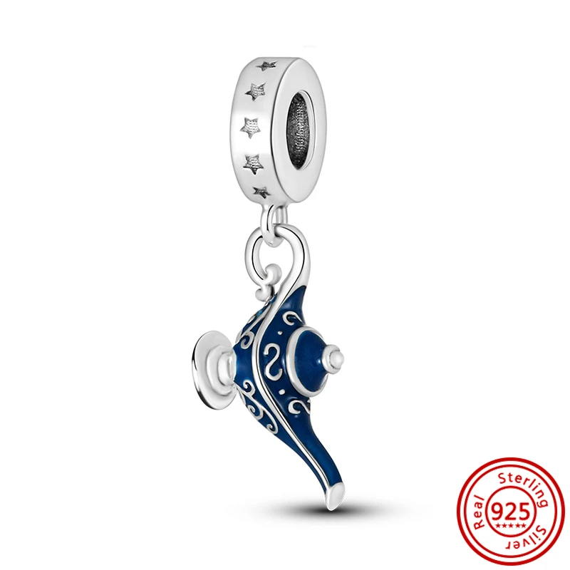 2026 Heißer Verkauf Charms Perle 925 Sterling Silber Blauer Schmetterling Leuchtender Glühwürmchen-Anhänger Passend für Armreif Armband Halskette DIY Schmuck