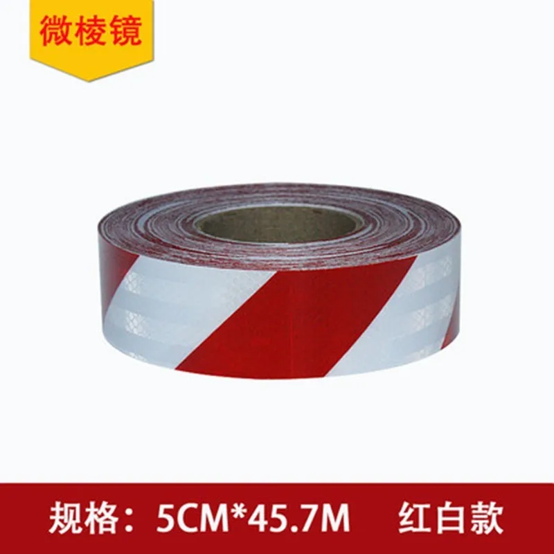 1pc Micro prism type 5CM*45.7M  Reflective warning tape  Reflective film, road, wall, ground mark  Reflective stickers