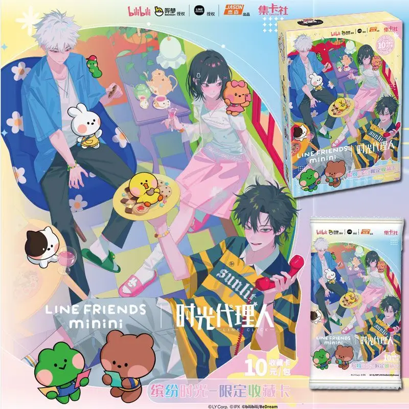 

Новая оригинальная коллекция Link Click X Linefriends Minini Collaboration Edition, красочные карты серии времени, подарки-сюрпризы на день рождения