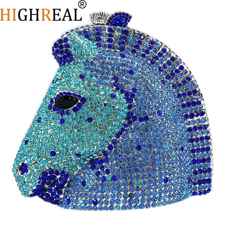 

Horse Shaped Diamond Evening Bags Women Gorgeous Unique Zebra Striped Rhinestone Purses And Handbags Wedding Party